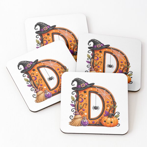 Item preview, Cute Halloween Letter D Ghost Pumpkin Witch Hat designed and sold by Phil Ben.