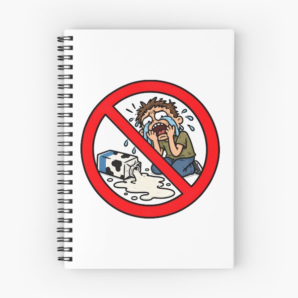 Item preview, No Crying Over Spilled Milk Funny Prohibition Sign designed and sold by MonkiFlipp.