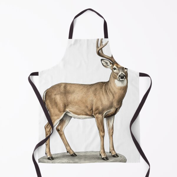 Item preview, Vintage Naturalist White Tailed Deer on a Low Stone — Antique Wildlife Art designed and sold by Catch333.