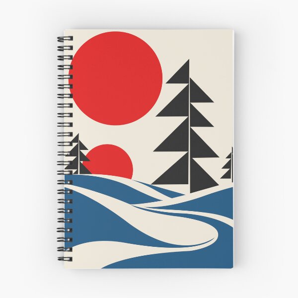 Item preview, Geometric Winter Pines Landscape Poster designed and sold by DeepArt100.