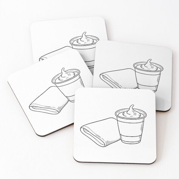 Item preview, A cup of yoghurt near a folded napkin designed and sold by rasagamastore.