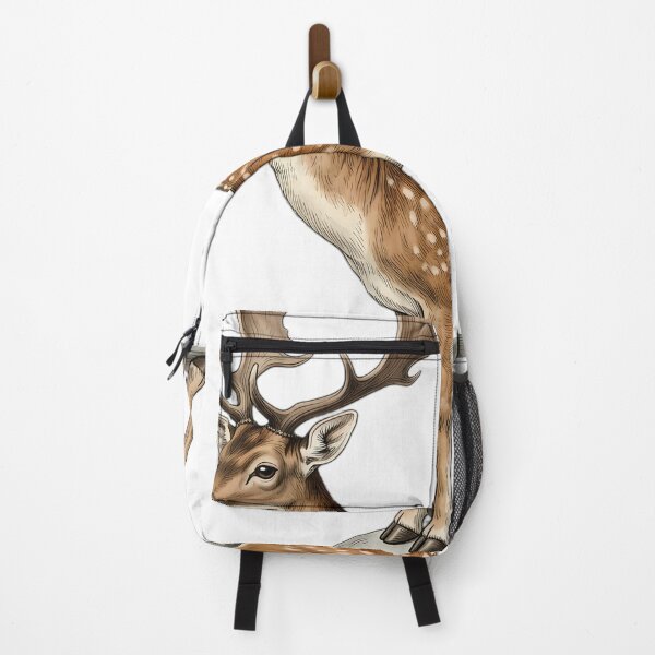Item preview, Vintage Naturalist Fallow Deer on a Low Stone — Antique Wildlife Art designed and sold by Catch333.