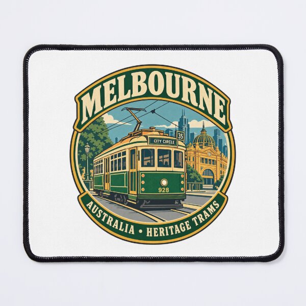 Item preview, Melbourne Vintage Tram Badge – Australia Heritage Travel Design designed and sold by Globalcitytees.