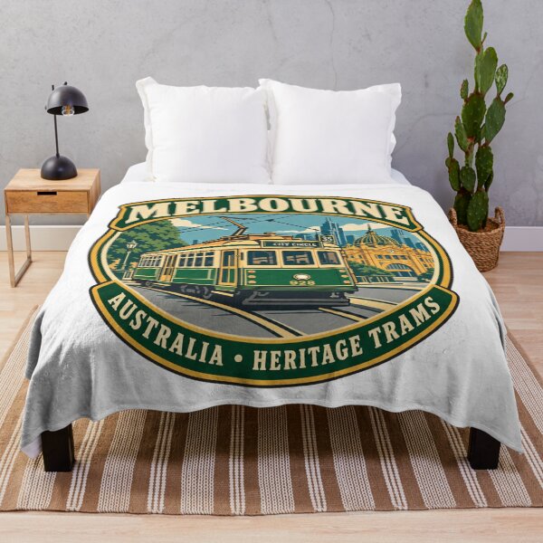 Item preview, Melbourne Vintage Tram Badge – Australia Heritage Travel Design designed and sold by Globalcitytees.