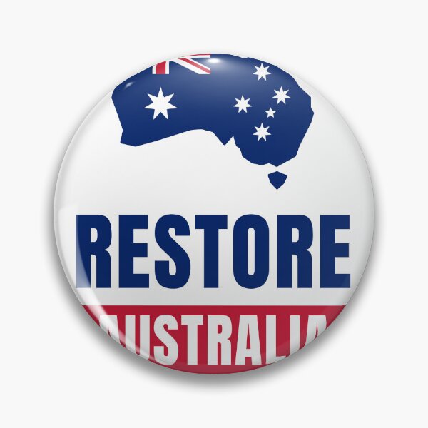 Item preview, Restore Australia Flag Map designed and sold by She's Full, Mate.