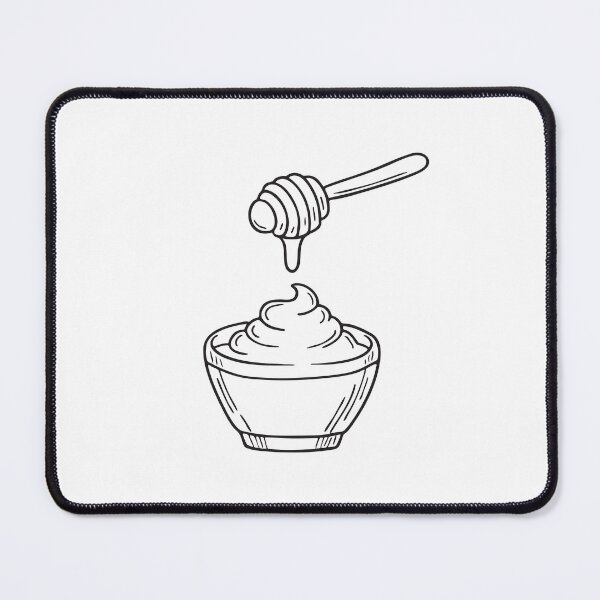 Item preview, A swirl of yoghurt close to a honey dipper designed and sold by rasagamastore.