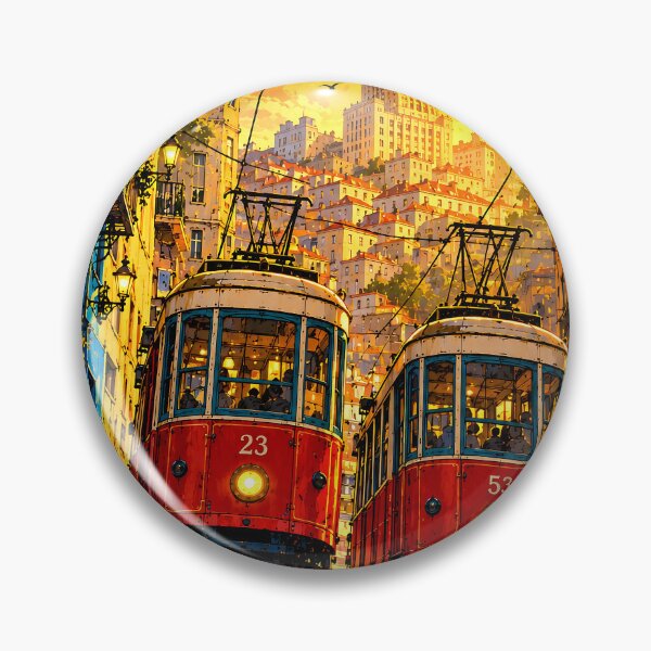 Item preview, Red Vintage Trams Golden Sunset designed and sold by Vintage Poster Gallery.
