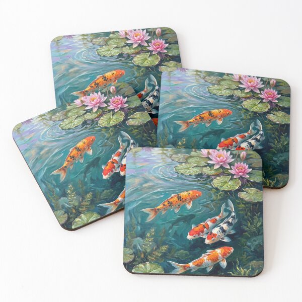 Item preview, Koi Fish and Water Lilies designed and sold by Vintage Sass Society.