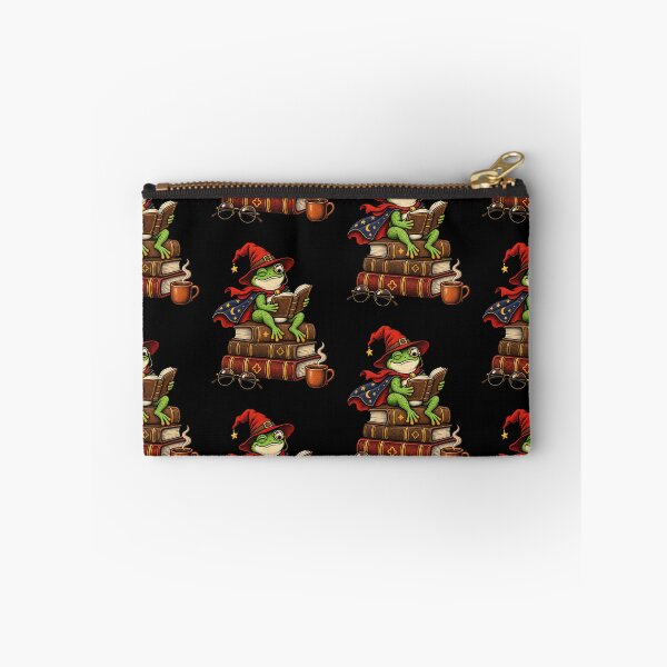 Item preview,  Wizard Frog Reading Books with Coffee - Cozy Bookworm Halloween Thanksgiving Christmas designed and sold by SIMPLY ART.