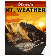 The 100 - Vintage Travel Poster (Mt. Weather) Poster