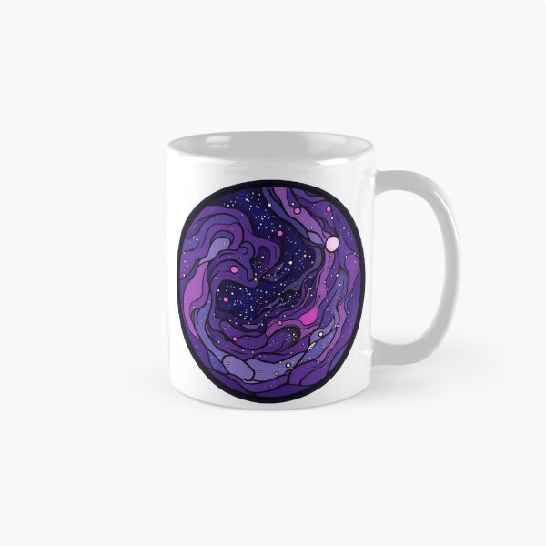 Item preview, Purple Galaxy Nebula Stained Glass Style Cosmic Circle Art designed and sold by T-domain.