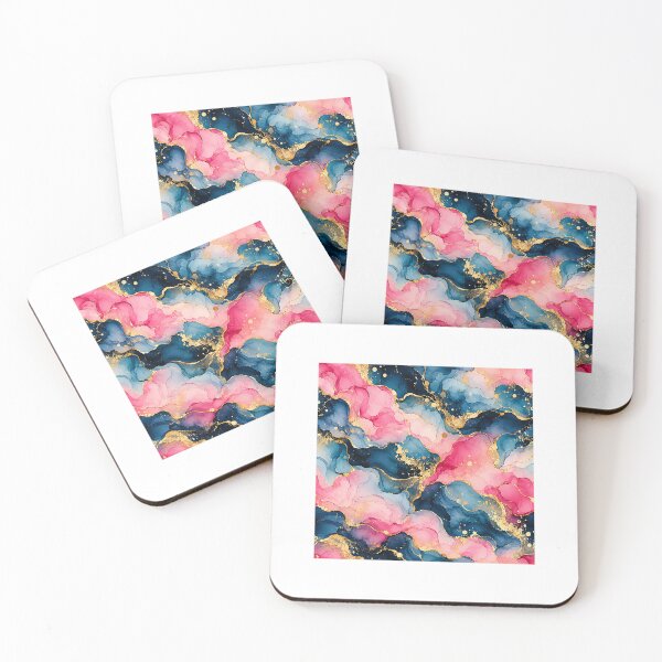 Item preview, Marbling with gold, pink and navy designed and sold by LittlePatterns.
