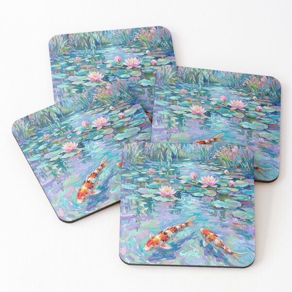 Item preview, Koi Fish and Water Lilies designed and sold by Vintage Sass Society.