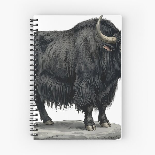 Item preview, Vintage Naturalist Wild Yak on a Low Stone — Antique Wildlife Art designed and sold by Catch333.