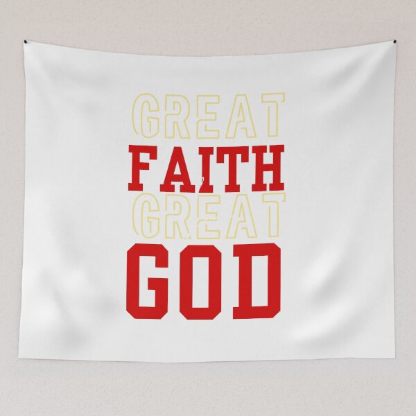 Item preview, Great Faith Great God - Crucifixion Redemption Salvation Inspirational Words   - Gift Ideas For Men - Black designed and sold by Doiemacreations.