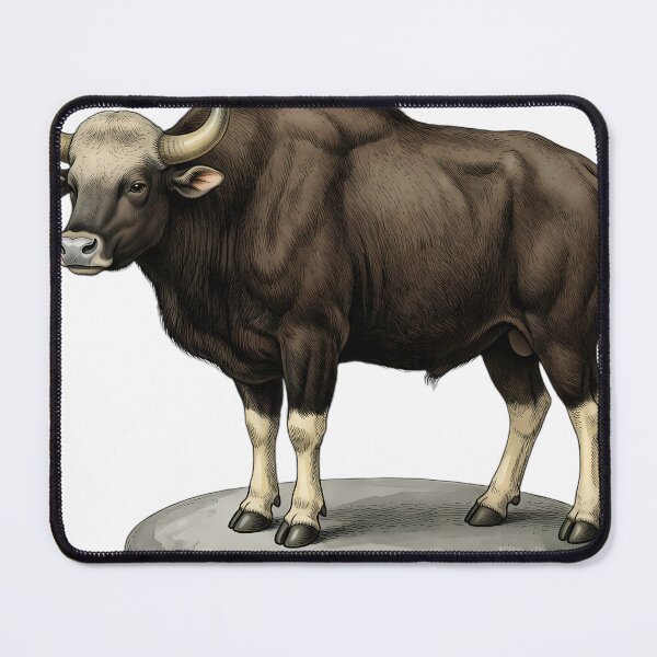 Item preview, Vintage Naturalist Gaur on a Low Stone — Antique Wildlife Print designed and sold by Catch333.