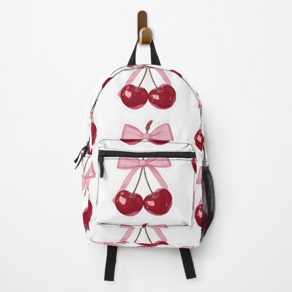 Item preview, Cute Coquette Pink Ribbon Cherry Illustration designed and sold by ArtByPrachii.