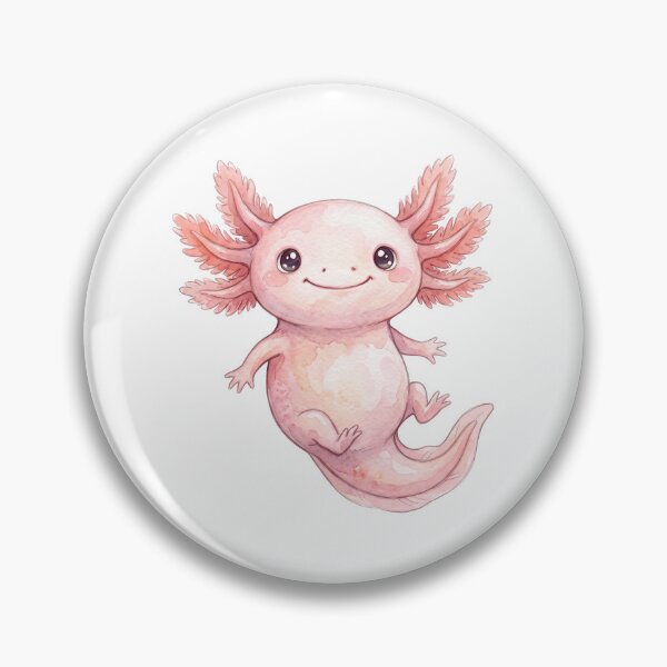 Item preview, Cute Smiling Pink Axolotl Watercolor Art designed and sold by Digitalphoto4u.