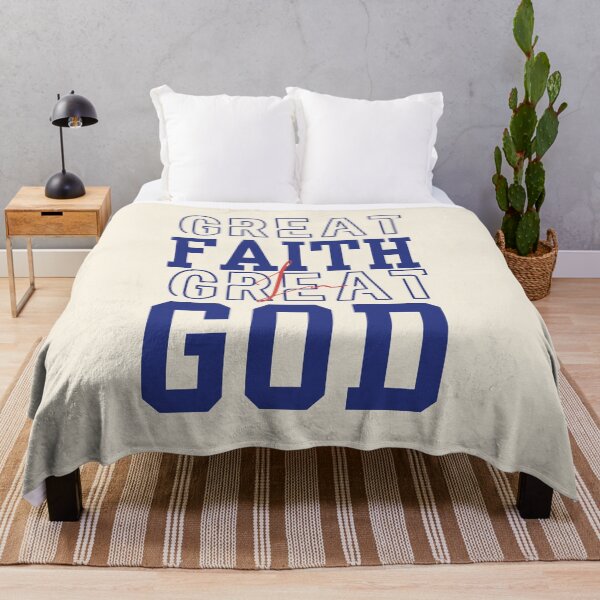 Item preview, Great Faith Great God - Holy Spirit Resurrection Spirituality Christmas Inspring Quotes   - Gift Ideas For Women - Crème designed and sold by Doiemacreations.