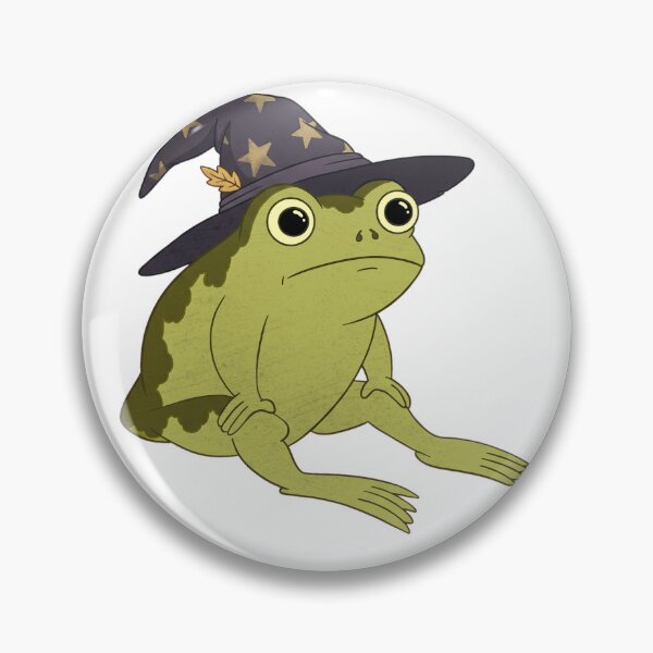 Item preview, Frog Wearing A Starred Witch Hat designed and sold by DariaDoodleArt.