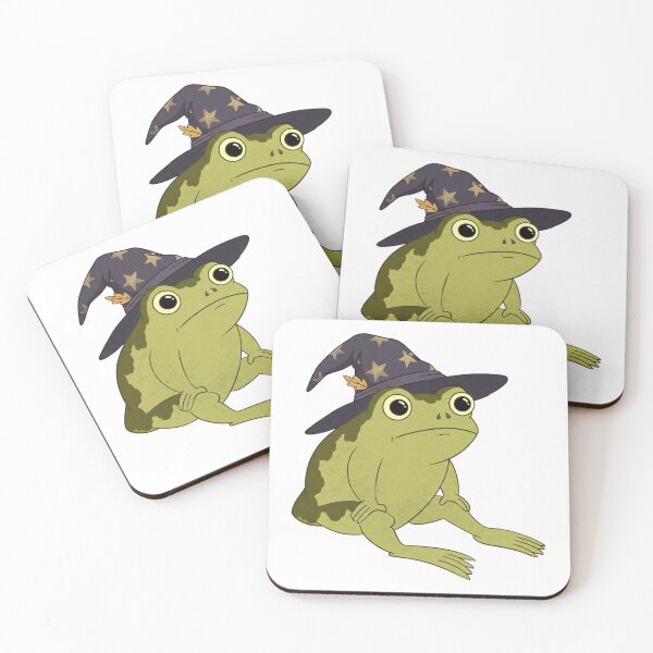 Item preview, Frog Wearing A Starred Witch Hat designed and sold by DariaDoodleArt.