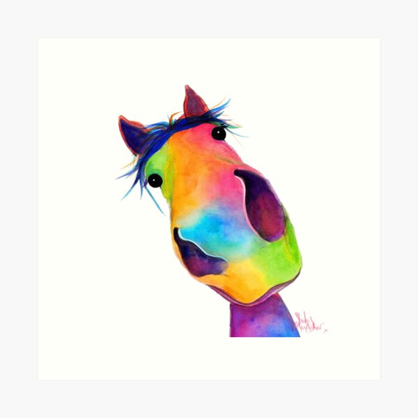 Item preview, HoRSe PRiNT, ANiMaL PRiNT ' HaPPY G&T ' BY SHiRLeY MacARTHuR designed and sold by Shirley MacArthur Limited.