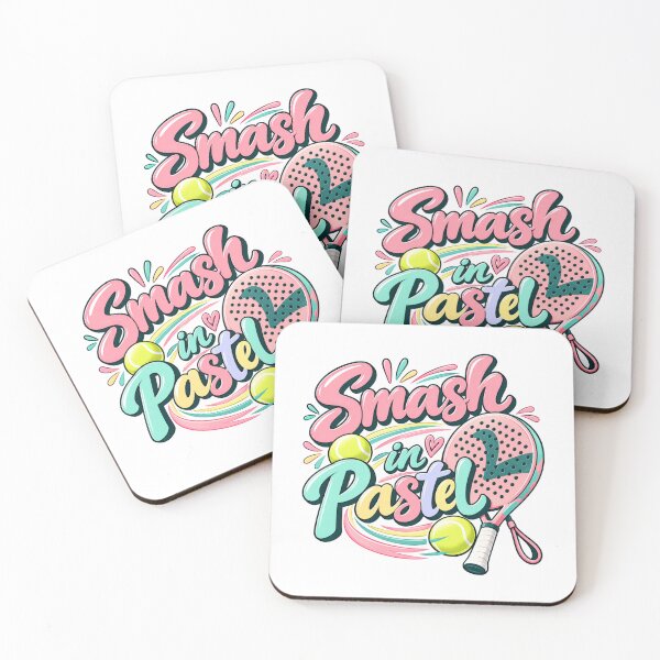 Item preview, Smash in Pastel - Retro Padel Girl Racket Sports Quote designed and sold by WeirdlyMild.