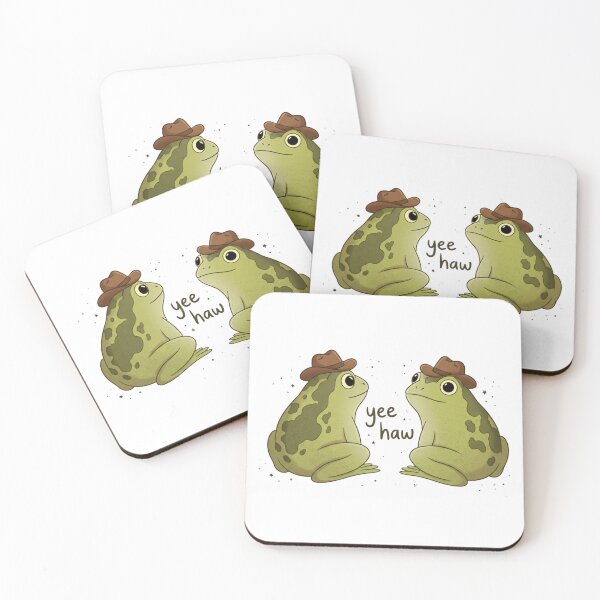 Item preview, Two Cowboy Frogs Yeehaw Standoff designed and sold by DariaDoodleArt.