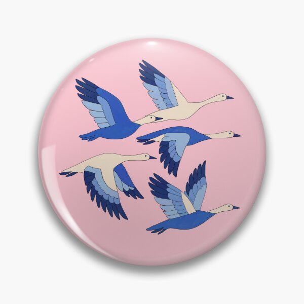 Item preview, Flying Blue Geese Illustration, Hand-Painted Flock in Flight designed and sold by sdcreations210.