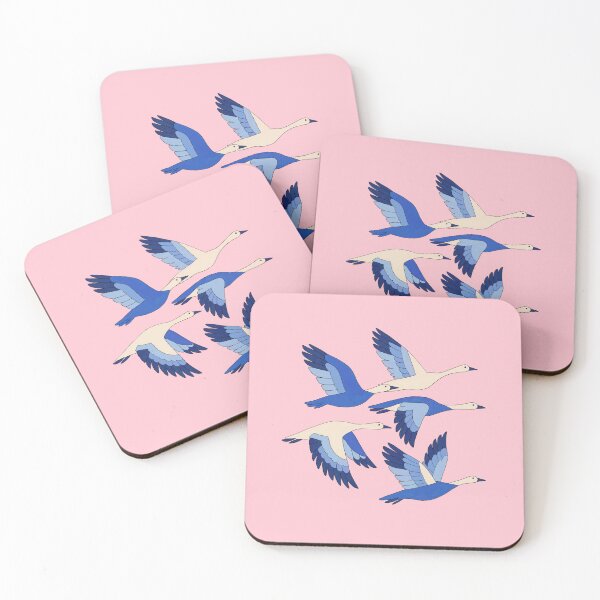 Item preview, Flying Blue Geese Illustration, Hand-Painted Flock in Flight designed and sold by sdcreations210.