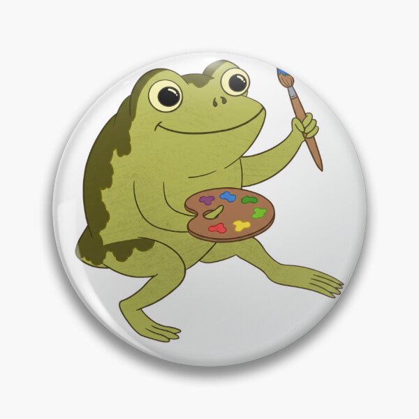 Item preview, Frog Painter Holding Brush And Palette designed and sold by DariaDoodleArt.