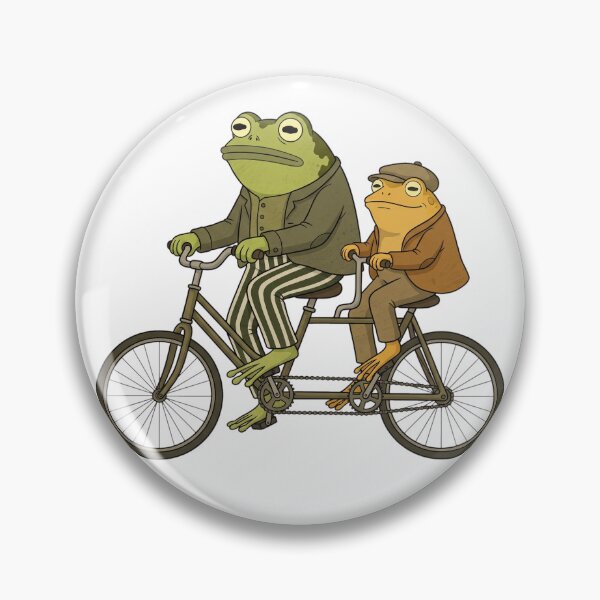 Item preview, Two Frogs Riding A Tandem Bicycle designed and sold by DariaDoodleArt.
