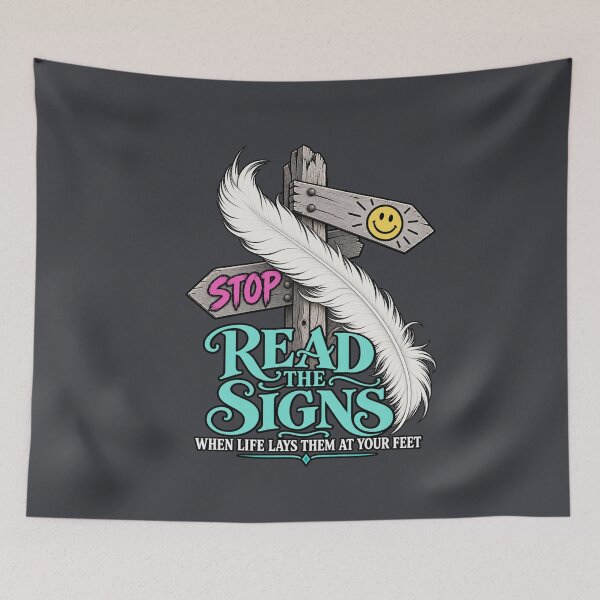 Item preview, Read the Signs – Inspirational Life Quote designed and sold by Aimetoi.