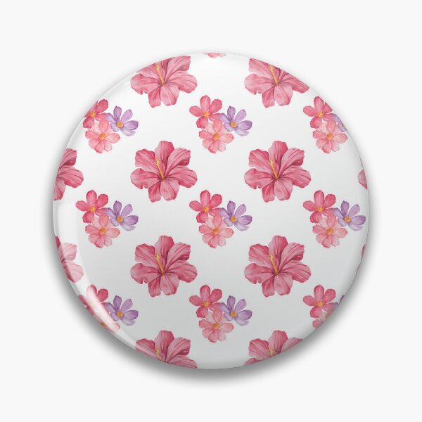 Item preview, Watercolor Pink Floral Pattern Tropical Flowers Aesthetic Pattern designed and sold by MsMind.