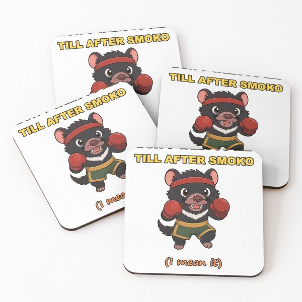 Item preview, Don't Talk To Me Till After Smoko Tasmanian Devil designed and sold by RDMOption.