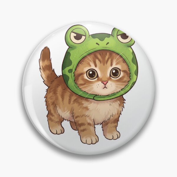 Item preview, Ginger Kitten In A Frog Costume designed and sold by DariaDoodleArt.