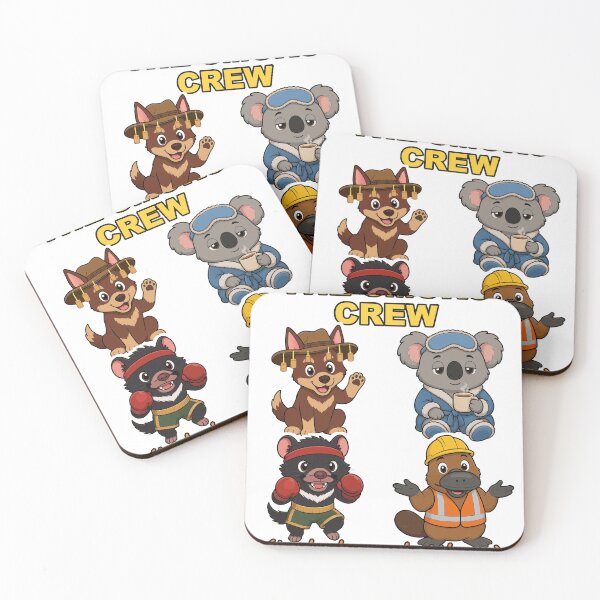 Item preview, The Smoko Crew Funny Aussie Animals Tradie Coffee Break designed and sold by RDMOption.