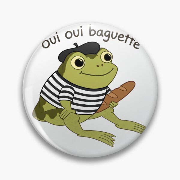 Item preview, Oui Oui Baguette French Frog designed and sold by DariaDoodleArt.