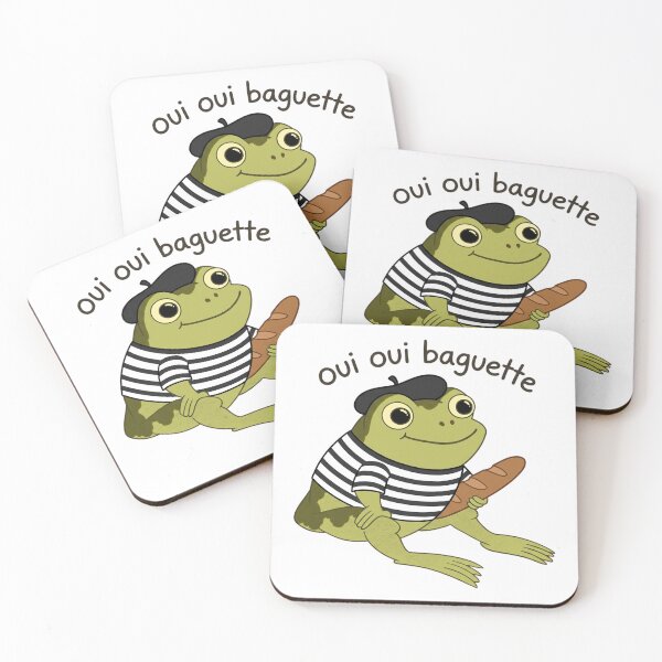 Item preview, Oui Oui Baguette French Frog designed and sold by DariaDoodleArt.