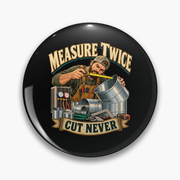 Item preview, Measure Twice Cut Never Hvac Technician Heating Cooling designed and sold by adiencarteras.