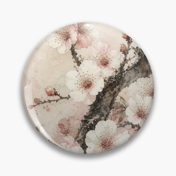 Item preview, Japanese Cherry Blossom Branch Watercolor Painting designed and sold by vekotpu.