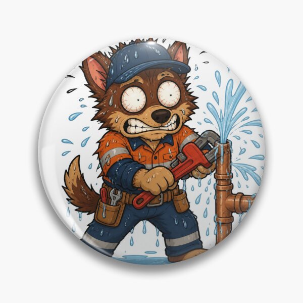 Item preview, Plumber If It's Wet I'm There Funny Red Kelpie In Hi Vis designed and sold by RDMOption.