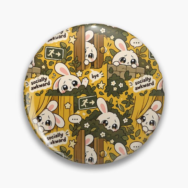 Item preview, Socially Awkward Bunny Pattern — Introvert Kawaii Seamless designed and sold by Visual Dept..
