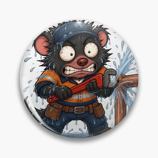Item preview, Plumber If It's Wet I'm There Funny Tasmanian Devil In Hi Vis designed and sold by RDMOption.