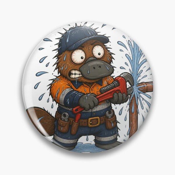 Item preview, Plumber If It's Wet I'm There Funny Platypus In Hi Vis designed and sold by RDMOption.