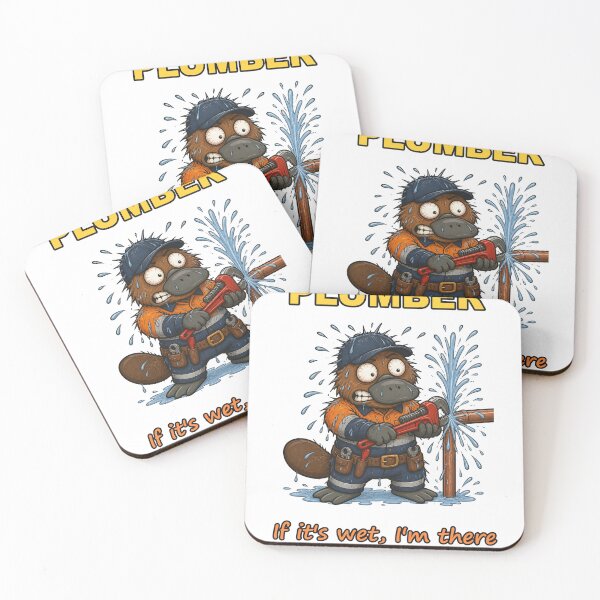 Item preview, Plumber If It's Wet I'm There Funny Platypus In Hi Vis designed and sold by RDMOption.