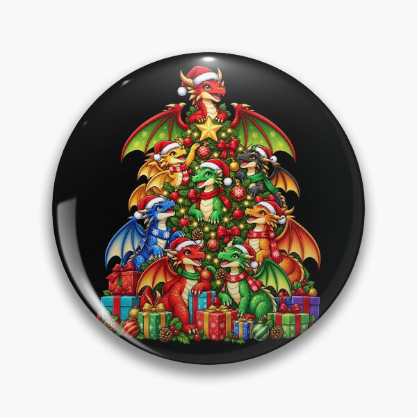 Item preview, Festive Dragon Family Christmas Tree Design designed and sold by rafaeltto.