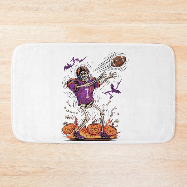 Item preview, Funny Skeleton Playing Football Halloween designed and sold by Naitsebas.