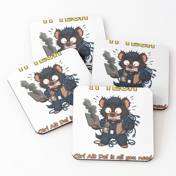 Item preview, IT Tech Ctrl Alt Del Is All You Need Funny Tasmanian Devil In Hi Vis designed and sold by RDMOption.