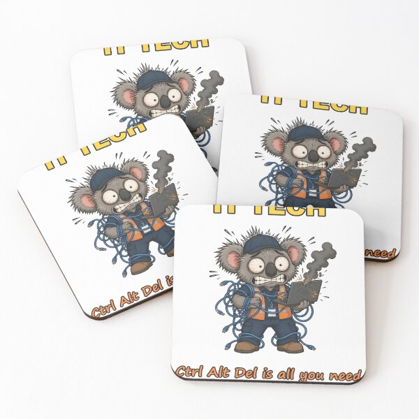 Item preview, IT Tech Ctrl Alt Del Is All You Need Funny Koala In Hi Vis designed and sold by RDMOption.